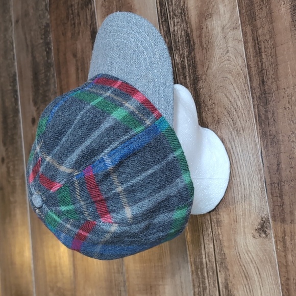 Vintage Plaid Trapper Hat Ear Flaps Size XL Made In The USA - Picture 2 of 8